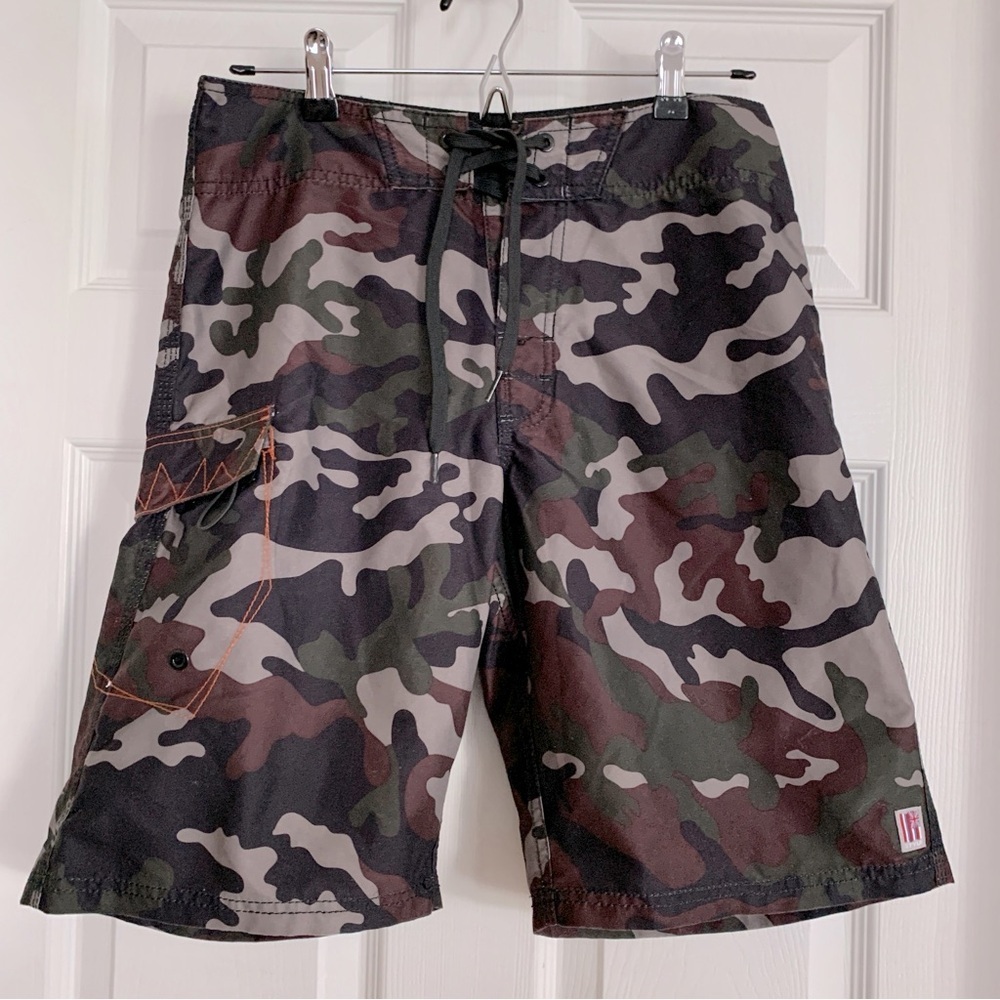 Men’s Camouflage Camo Print Swim Trunks Board Shorts 29